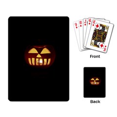 Funny Spooky Scary Halloween Pumpkin Jack O Lantern Playing Cards Single Design