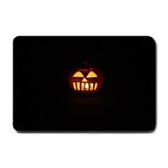 Funny Spooky Scary Halloween Pumpkin Jack O Lantern Small Doormat  by HalloweenParty