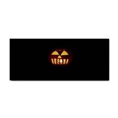 Funny Spooky Scary Halloween Pumpkin Jack O Lantern Hand Towel by HalloweenParty