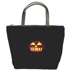 Funny Spooky Scary Halloween Pumpkin Jack O Lantern Bucket Bag by HalloweenParty