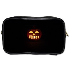 Funny Spooky Scary Halloween Pumpkin Jack O Lantern Toiletries Bag (one Side) by HalloweenParty