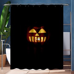 Funny Spooky Scary Halloween Pumpkin Jack O Lantern Shower Curtain 60  X 72  (medium)  by HalloweenParty