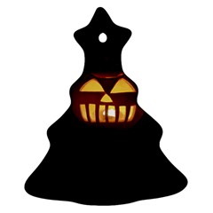 Funny Spooky Scary Halloween Pumpkin Jack O Lantern Christmas Tree Ornament (two Sides)