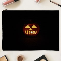 Funny Spooky Scary Halloween Pumpkin Jack O Lantern Cosmetic Bag (xxxl) by HalloweenParty