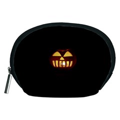 Funny Spooky Scary Halloween Pumpkin Jack O Lantern Accessory Pouch (medium) by HalloweenParty