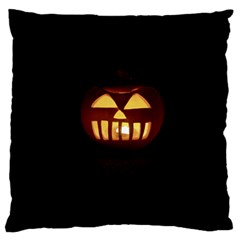 Funny Spooky Scary Halloween Pumpkin Jack O Lantern Large Flano Cushion Case (one Side)