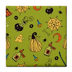 Funny Scary Spooky Halloween Party Design Tile Coasters by HalloweenParty