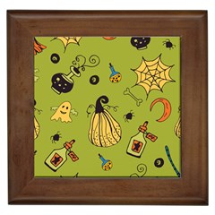 Funny Scary Spooky Halloween Party Design Framed Tiles by HalloweenParty