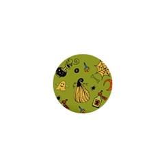 Funny Scary Spooky Halloween Party Design 1  Mini Magnets by HalloweenParty