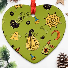 Funny Scary Spooky Halloween Party Design Ornament (heart)