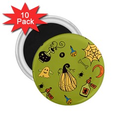 Funny Scary Spooky Halloween Party Design 2 25  Magnets (10 Pack)  by HalloweenParty