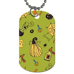 Funny Scary Spooky Halloween Party Design Dog Tag (two Sides)