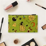 Funny Scary Spooky Halloween Party Design Cosmetic Bag (Small) Back