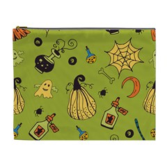 Funny Scary Spooky Halloween Party Design Cosmetic Bag (xl) by HalloweenParty