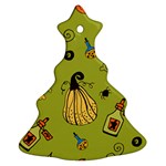 Funny Scary Spooky Halloween Party Design Christmas Tree Ornament (Two Sides) Front