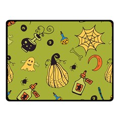 Funny Scary Spooky Halloween Party Design Double Sided Fleece Blanket (small) 