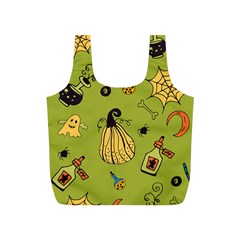 Funny Scary Spooky Halloween Party Design Full Print Recycle Bag (s) by HalloweenParty