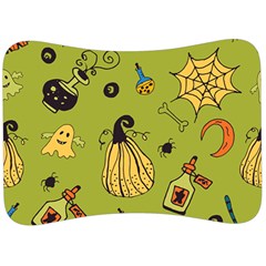 Funny Scary Spooky Halloween Party Design Velour Seat Head Rest Cushion by HalloweenParty