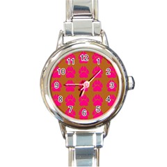 Puddy Paw Round Italian Charm Watch by ArtworkByPatrick