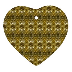 Golden Ornate Pattern Ornament (heart)