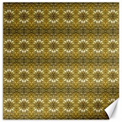 Golden Ornate Pattern Canvas 12  X 12  by dflcprintsclothing