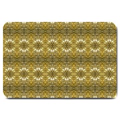 Golden Ornate Pattern Large Doormat 