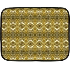 Golden Ornate Pattern Double Sided Fleece Blanket (mini) 