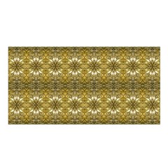 Golden Ornate Pattern Satin Shawl by dflcprintsclothing