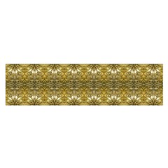 Golden Ornate Pattern Satin Scarf (oblong)