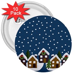 Winter Idyll 3  Buttons (10 Pack)  by Valentinaart