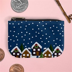 Winter Idyll Mini Coin Purse by Valentinaart