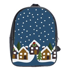 Winter Idyll School Bag (xl) by Valentinaart