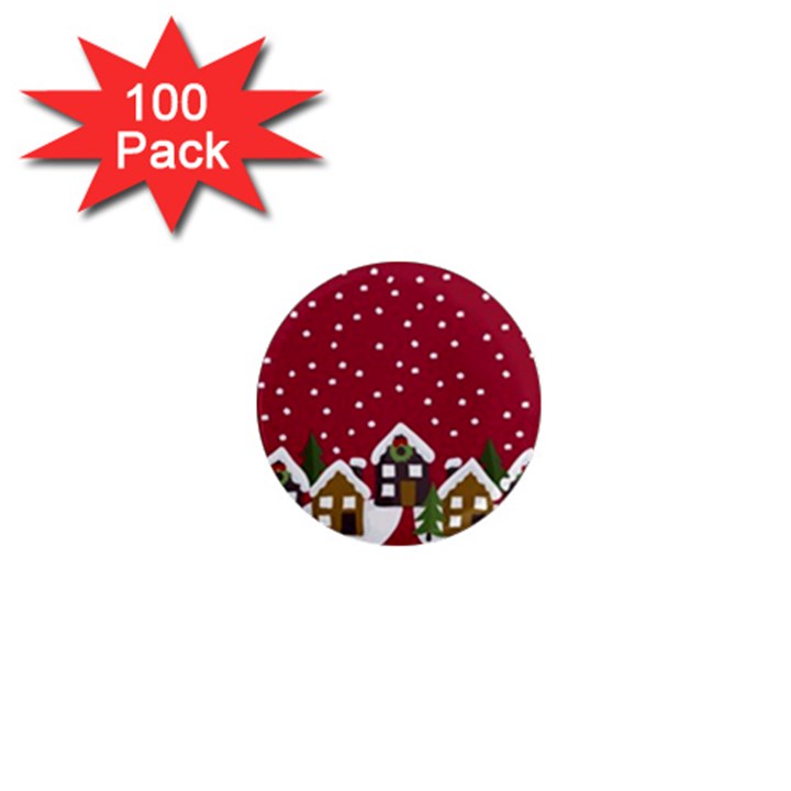 Winter idyll 1  Mini Magnets (100 pack) 