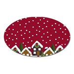 Winter idyll Oval Magnet Front