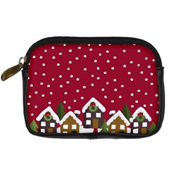 Winter Idyll Digital Camera Leather Case by Valentinaart