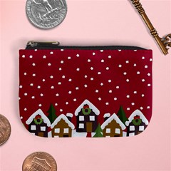 Winter Idyll Mini Coin Purse by Valentinaart