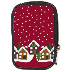 Winter Idyll Compact Camera Leather Case by Valentinaart