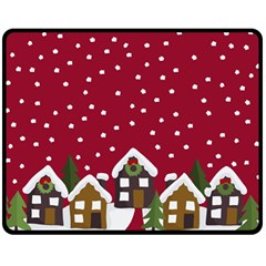 Winter Idyll Fleece Blanket (medium)  by Valentinaart