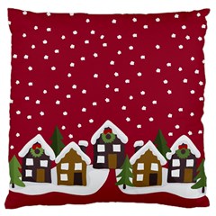 Winter Idyll Large Cushion Case (one Side) by Valentinaart