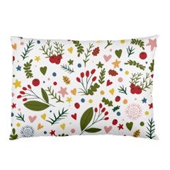 Floral Christmas Pattern  Pillow Case by Valentinaart