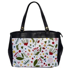 Floral Christmas Pattern  Oversize Office Handbag by Valentinaart