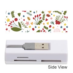 Floral Christmas Pattern  Memory Card Reader (stick) by Valentinaart