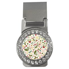 Floral Christmas Pattern  Money Clips (cz)  by Valentinaart