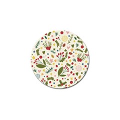 Floral Christmas Pattern  Golf Ball Marker by Valentinaart