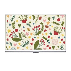 Floral Christmas Pattern  Business Card Holder