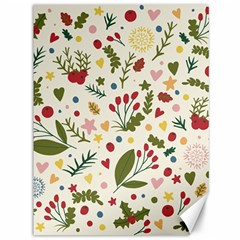 Floral Christmas Pattern  Canvas 36  X 48  by Valentinaart