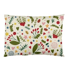 Floral Christmas Pattern  Pillow Case by Valentinaart