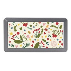 Floral Christmas Pattern  Memory Card Reader (mini) by Valentinaart