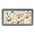 Floral Christmas pattern  Memory Card Reader (Mini) Front