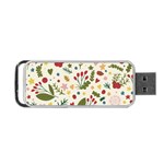 Floral Christmas pattern  Portable USB Flash (Two Sides) Front